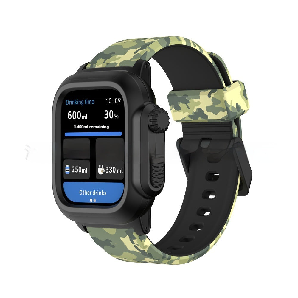 Simple Color Blocked Silicone Integrated Waterproof Strap