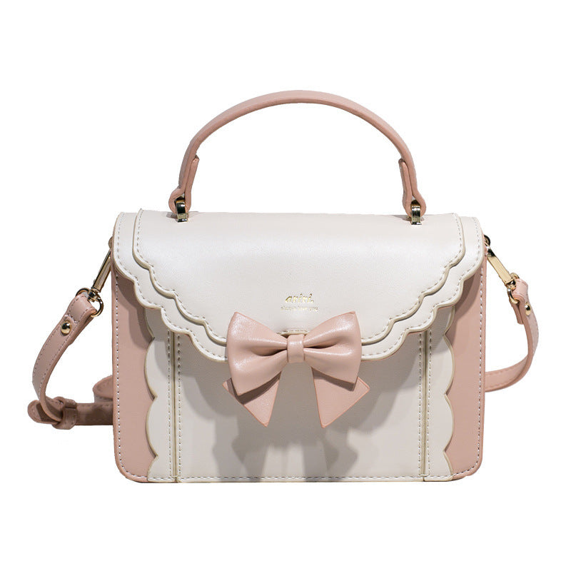 Women's Fashion New Bow Style Small Square Bag