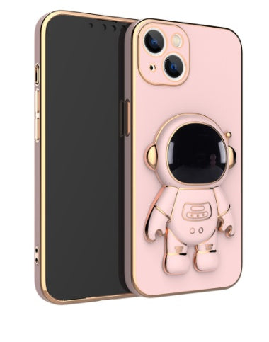 3D Astronaut Phone Case Anti-Drop Electroplating Bracket