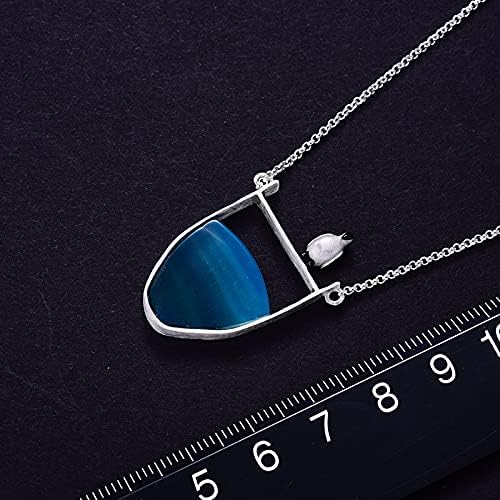 Halskette Schmuck Ketten Frauen Herren Halskette Halskette 925 Sterling Silber Natürliche Achat Edelsteine Edeler Schmuck Schöne Pinguin-Halskette Mit Anhänger Für Frauen