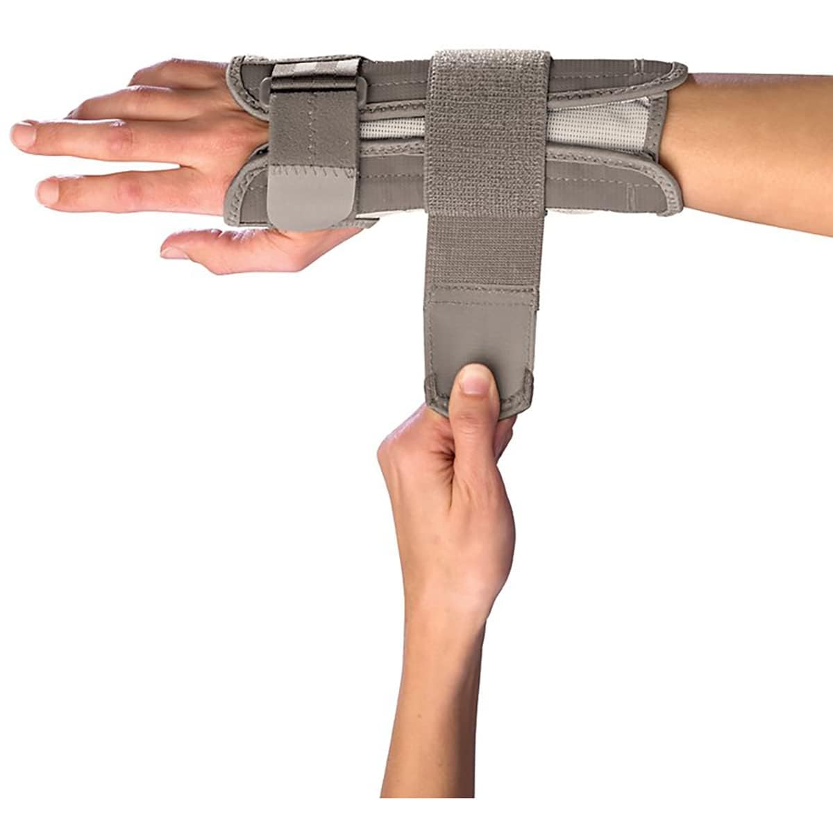 MUELLER Sports Medicine Reversible Wrist Stabilizer with Splint, Wrist Pain Relief Support for Men and Women, Ideal for Carpal Tunnel, Tendinitis, Arthritis, Taupe, Small/Medium