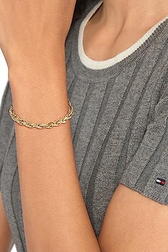 Tommy Hilfiger Schmuck Armband Kette aus Edelstahl Gelbgold für Männer und Frauen - 2790500