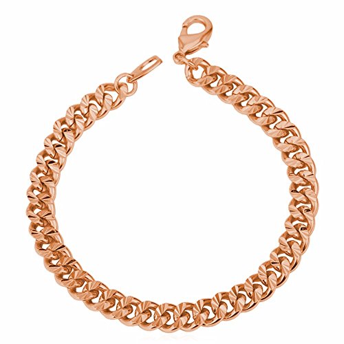 Hanessa Schmuck Arm-Band Arm-Kette Herren-Schmuck Rose-Gold Vergoldet Geschenk zu Weihnachten für den Ehe-Mann/Freund/Männer