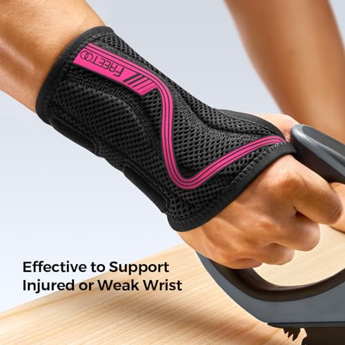 FREETOO Wrist Brace for Carpal Tunnel,[New Upgrade-Anatomically shaped] Adjustable Wrist Support Splint for Men and Women,Hand Brace for Pain Relief, Tendinitis,Arthritis,Right Hand,Medium