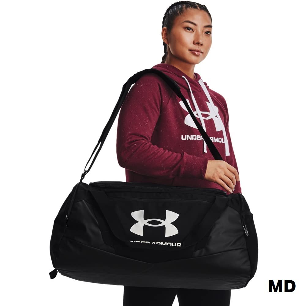 Under Armour unisex-adult Undeniable 5.0 Duffle-Large , Black (001)/Metallic Silver , One Size Fits Most