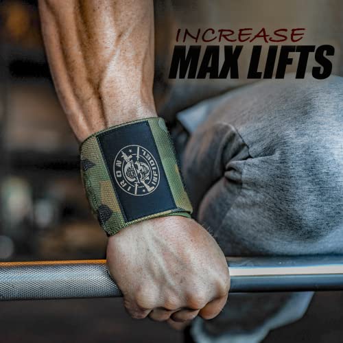 Iron Infidel Wrist Wraps for Weightlifting - 24" Heavy Duty Wrist Support for Working Out, Gym Accessories for Men - Use for Lifting, Crossfit, Fitness, Exercise, Bench Press, Powerlifting (OCP)