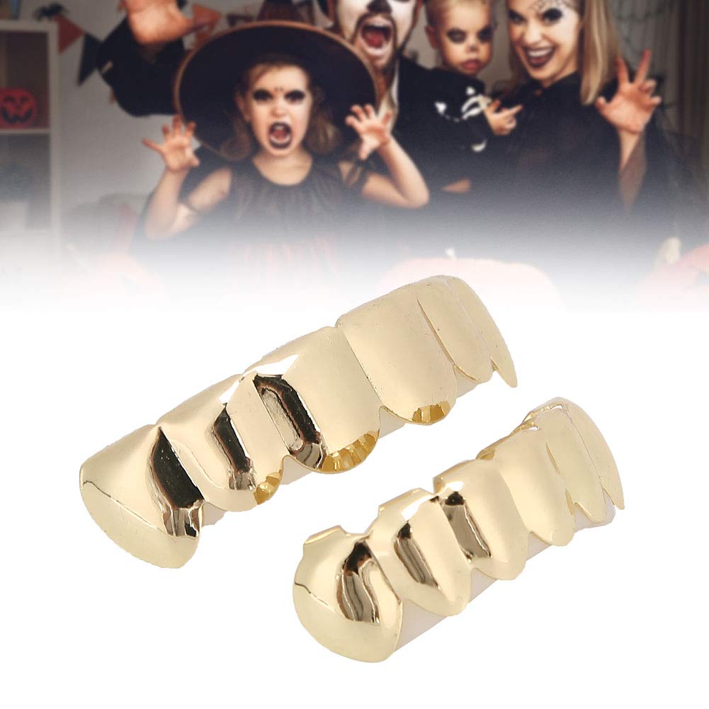 Hip Hop Silber Gold Grills, Hip Hop Zahnschmuck für Ihre Zähne Oben und Unten, Gold Silber Zähne für Männer Frauen, Punk mit Polierten Zähnen, Rapper Kostüm Zähne Schmuck