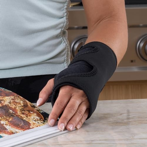 ComfyBrace® Carpal Tunnel Wrist Brace - with Splint and Palm Cushion - (Adjustable and Fits Both Hands) - for Support, Carpal Tunnel, Tendonitis, Wrist Injury, and Pain (Pack of 1)