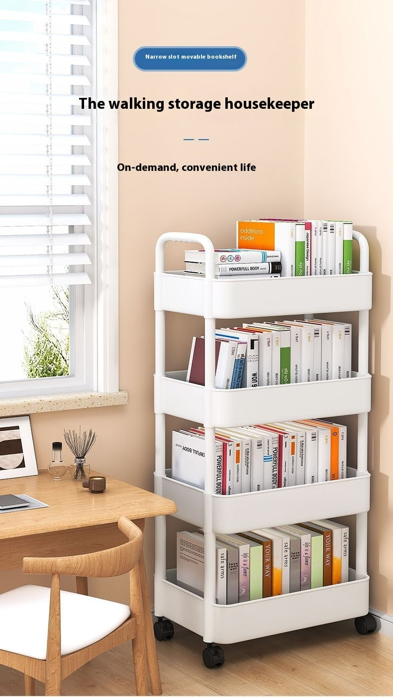 Movable Shelves Multi-functional Home Floor Bookshelf