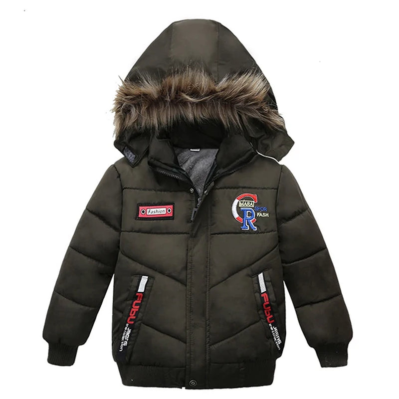 Autumn Winter Baby Boys Jacket Jacket for Boys Children Jacket Kids Hooded Warm Outerwear Coat for Boy Clothes 2 3 4 5 Yrs