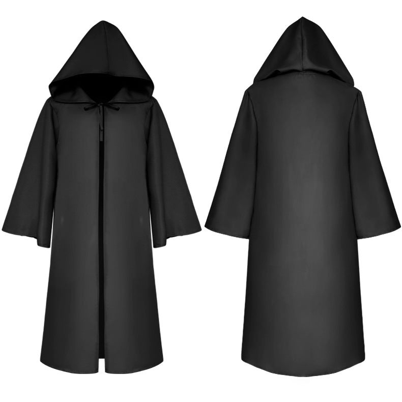 Halloween Ball Dress Up Death Cloak Medieval Hoodie Cloak