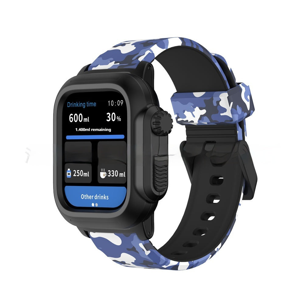 Simple Color Blocked Silicone Integrated Waterproof Strap