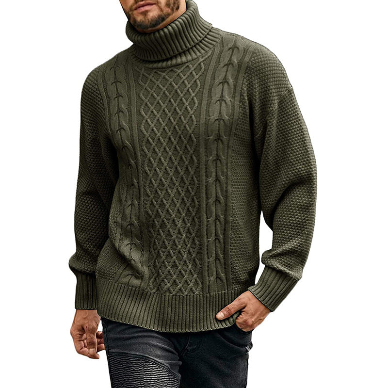 Men's Sweater Solid Color Long Sleeve Knitted Jacket