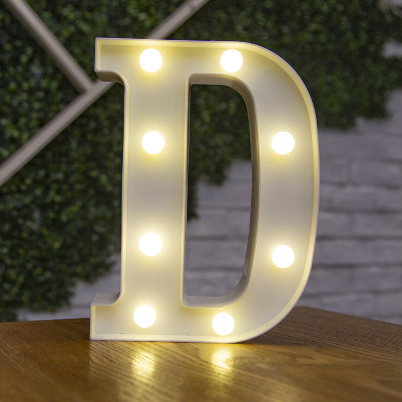 26 Buchstaben weiße LED Nachtlicht Festzelt Zeichen Alphabet Lampe