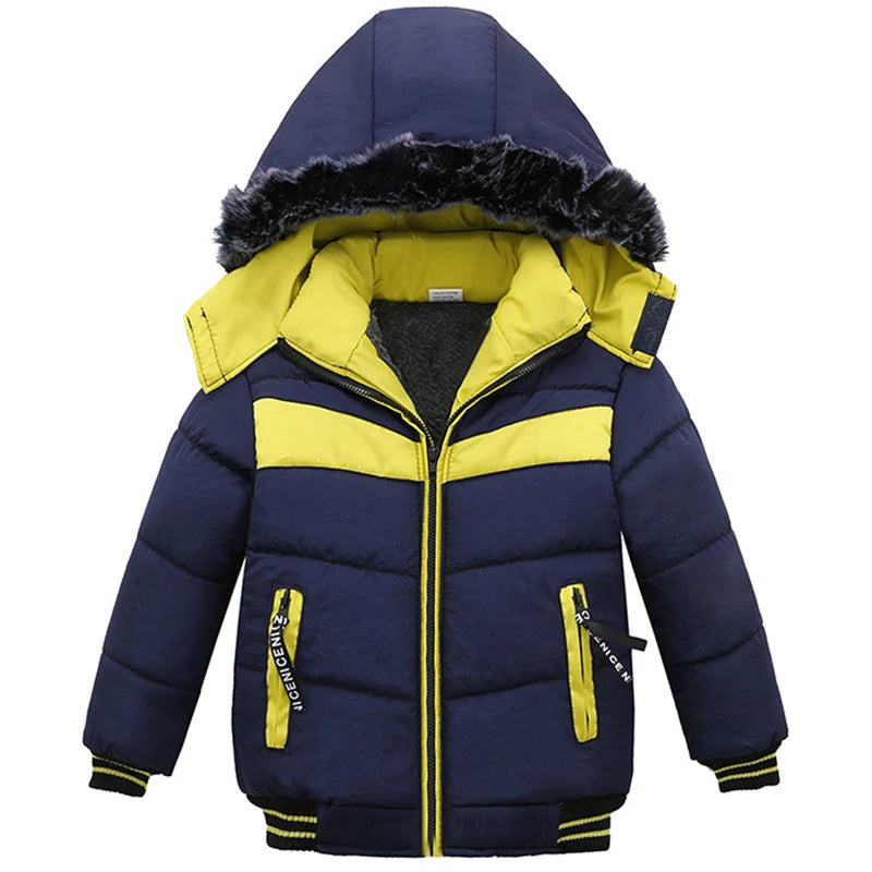 Autumn Winter Baby Boys Jacket Jacket for Boys Children Jacket Kids Hooded Warm Outerwear Coat for Boy Clothes 2 3 4 5 Yrs