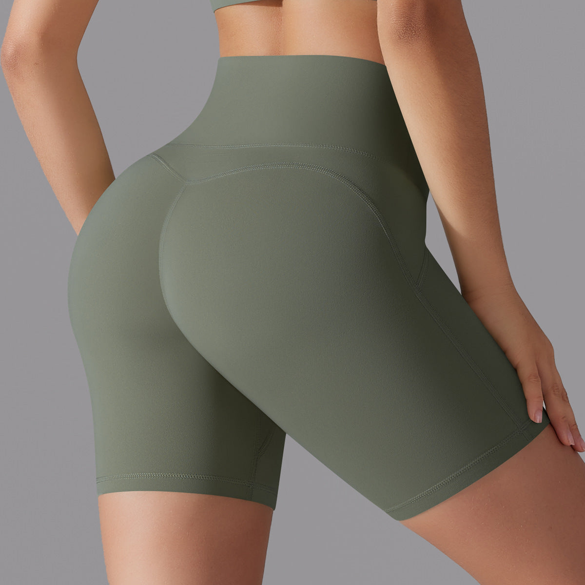 Yoga-Shorts mit hoher Taille für Damen