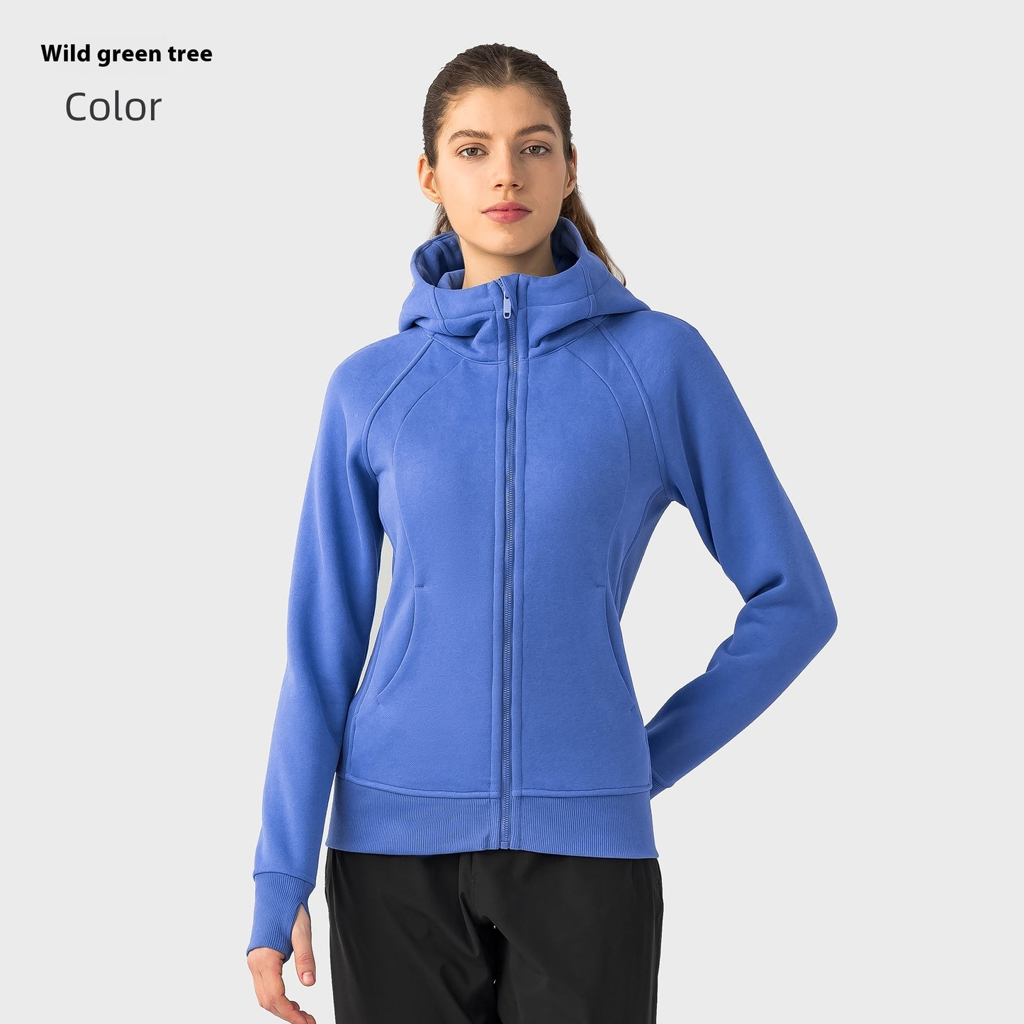 Thick Warm Hooded Sports Jacket Fitness Jacket