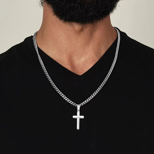 European And American Popular New To My Man Glossy Cross Pendant