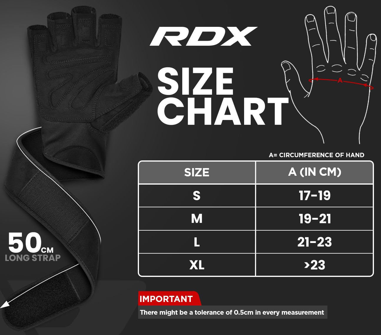 RDX Fitness Handschuhe Herren Damen, Trainingshandschuhe Krafttraining handgelenkschutz für Gewichtheben, rutschfest Gym Bodybuilding Weight Lifting Gloves Workout Training Klimmzüge Griff Kraftsport