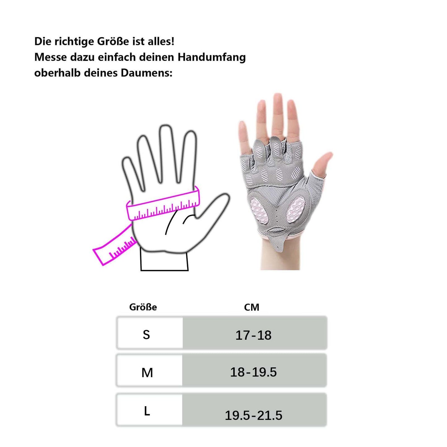 DoocliB Damen Fitness Handschuhe, Rutschfester Silikon,Sporthandschuhe für Damen,Atmungsaktive Trainingshandschuhe mit Mikrofasergewebe, Gym Gloves (Rosa-M)