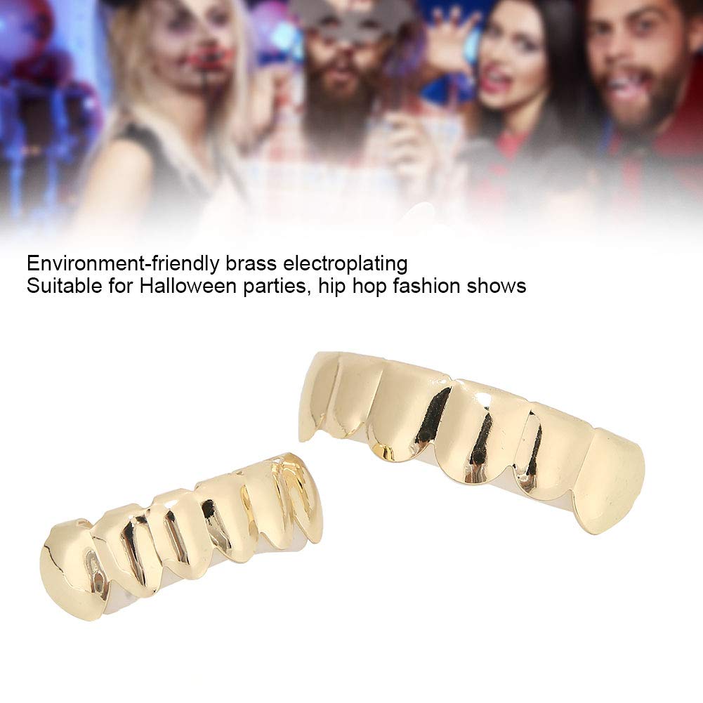 Hip Hop Silber Gold Grills, Hip Hop Zahnschmuck für Ihre Zähne Oben und Unten, Gold Silber Zähne für Männer Frauen, Punk mit Polierten Zähnen, Rapper Kostüm Zähne Schmuck