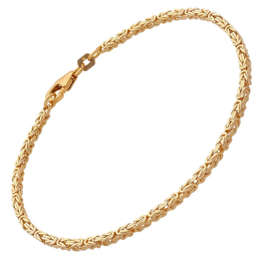 trendor Damen-Armband Königskette Gold 333/8K Breite 2,0 mm zauberhafter Armschmuck aus Echtgold für Frauen, zeitlose Geschenkidee, 15791-19 19 cm