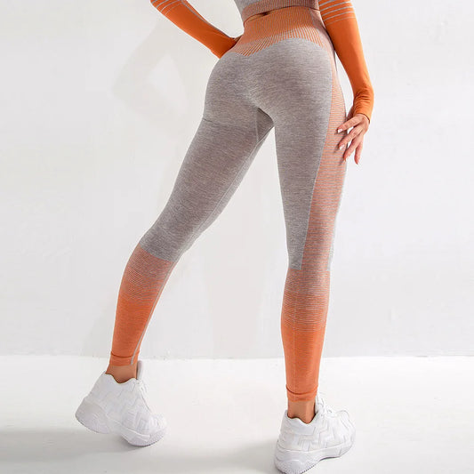 Women Yoga Pants Sportswear Stretchy Fitness Gym Leggings Running Seamless Gym Sports Leggings Tummy Control High Waist