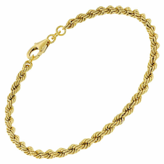 trendor Damen-Armband 333 Gold / 8 Karat Kordelkette zauberhafter Goldschmuck für Frauen, elegante Geschenkidee, 51879 18,5 cm