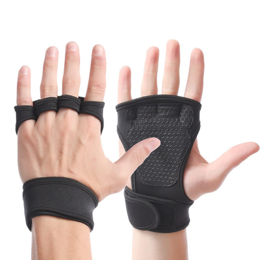 Mezeic Belüftete Fitness Handschuhe Trainingshandschuhe für Herren und Damen - rutschfeste Silikonpolsterung Sport Handschuhe mit Integriertem Handgelenkstütze für Gewichtheben, Crossfit, Bodybuilding