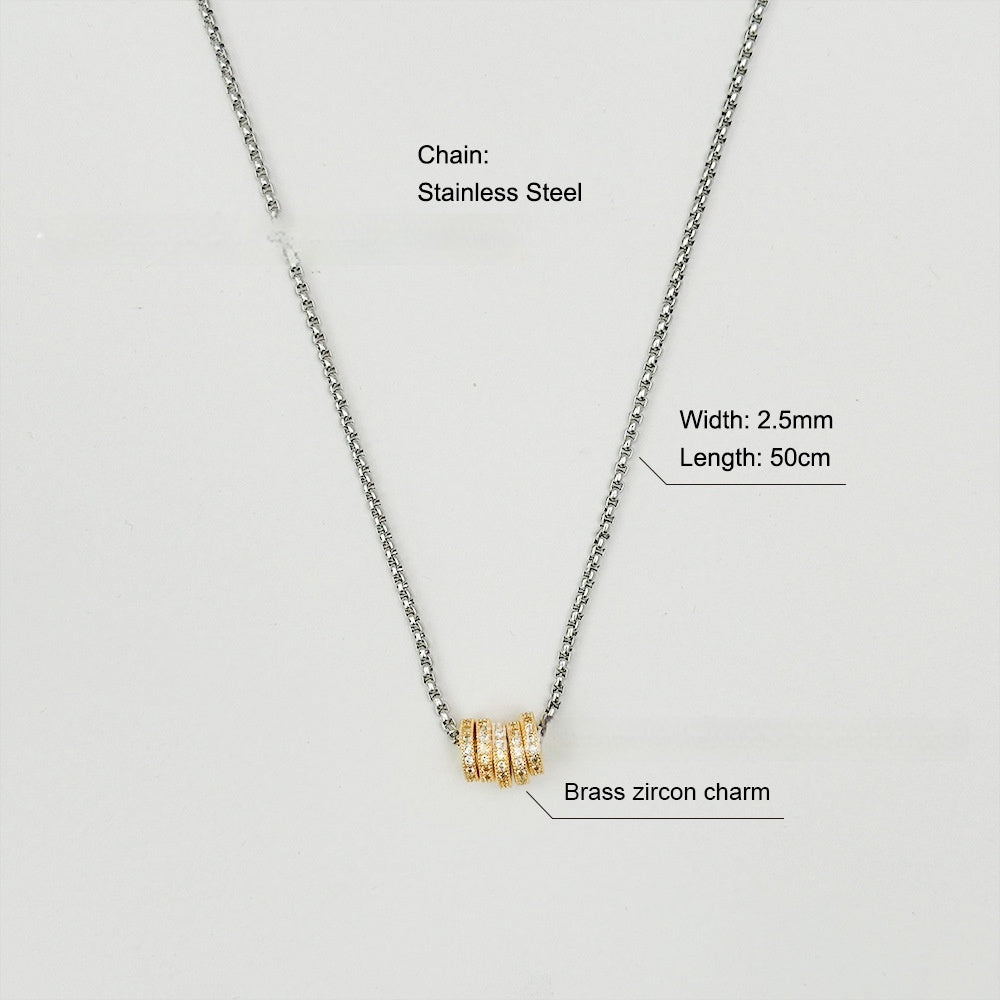 Vacuum Plating 18K Gold High Polished Stainless Steel Necklace