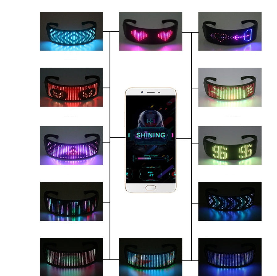 LED display glasses for dj music party