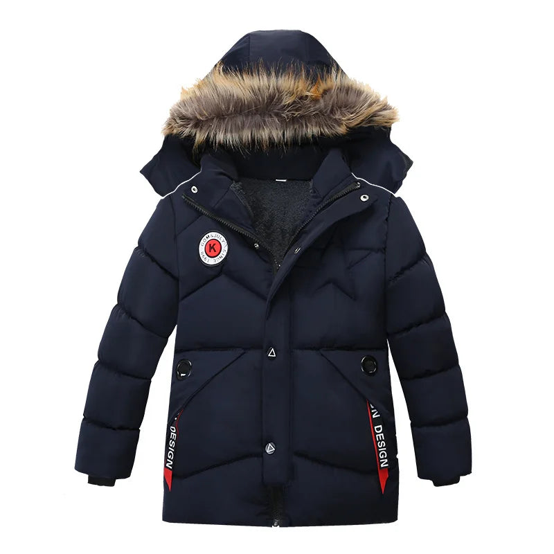 Baby Boys Jacket Autumn Winter Jacket for Boys Children Jacket Kids Hooded Warm Outerwear Coat for Boy Clothes 2 3 4 5 Year