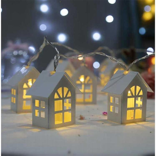 2M 10 stücke LED Weihnachtsbaum Haus Stil Fee Licht Led String hochzeit natal Girlande Neue Jahr weihnachten dekorationen für hause