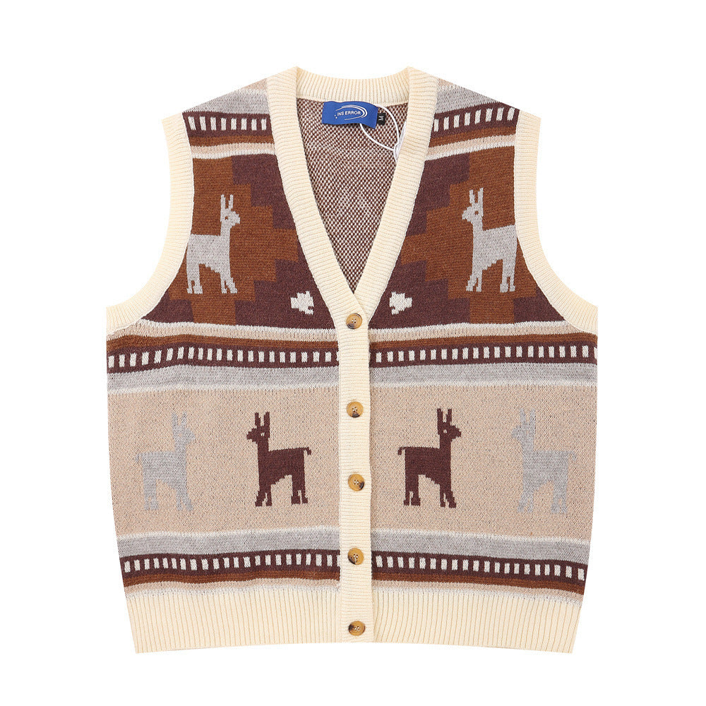 V-neck Sweater Woolen Vest Men's Spring And Autumn