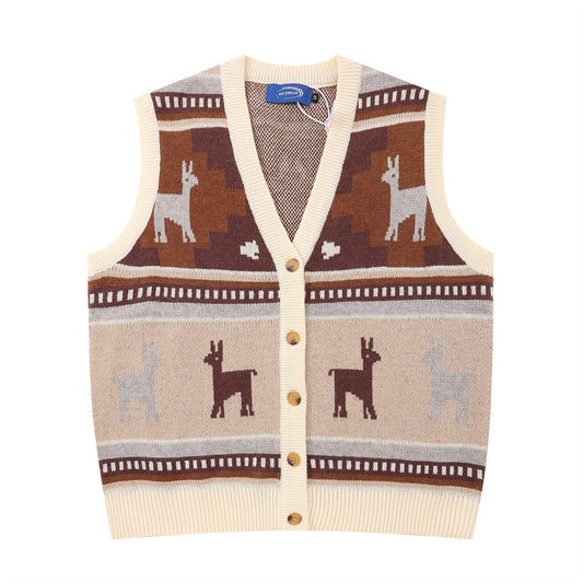 V-neck Sweater Woolen Vest Men's Spring And Autumn