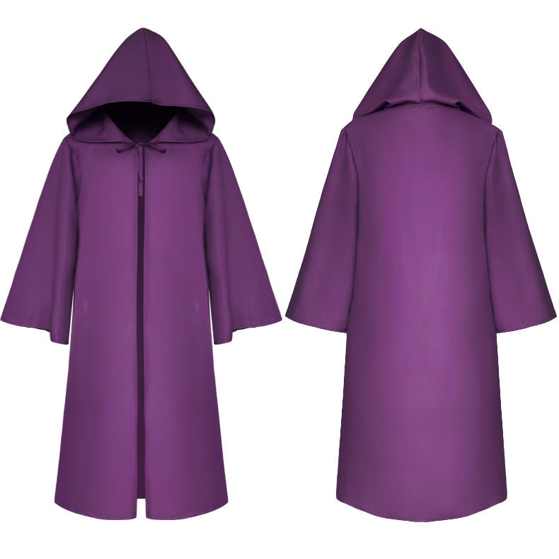 Halloween Ball Dress Up Death Cloak Medieval Hoodie Cloak