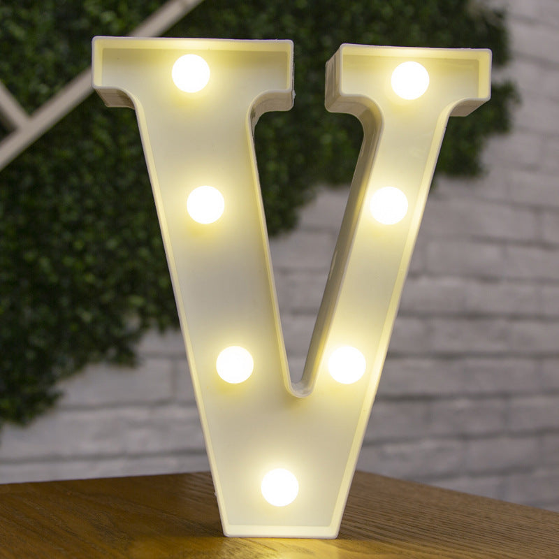 26 Buchstaben weiße LED Nachtlicht Festzelt Zeichen Alphabet Lampe