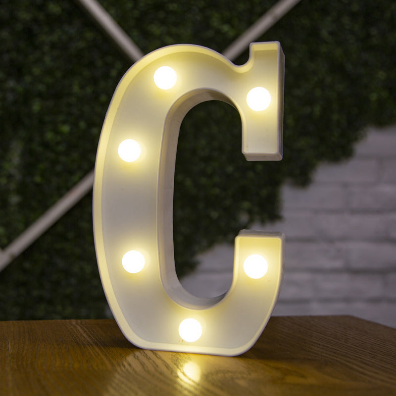 26 Buchstaben weiße LED Nachtlicht Festzelt Zeichen Alphabet Lampe