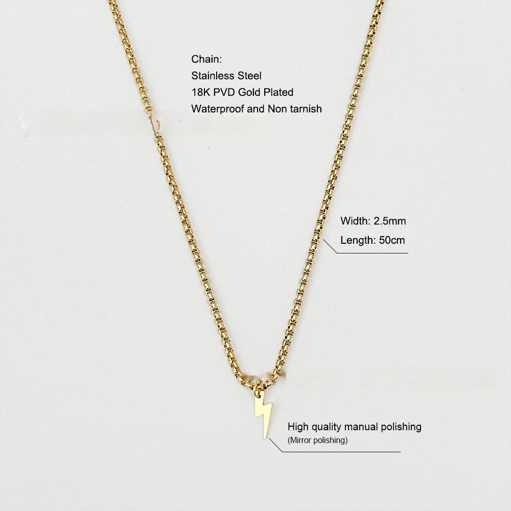 Vacuum Plating 18K Gold High Polished Stainless Steel Necklace