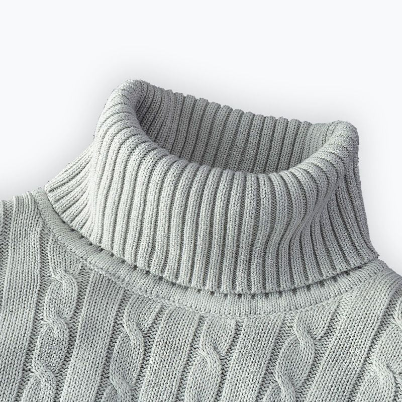 Fleece-lined Thick Complex Lazy Thermal Thread Turtleneck Sweater