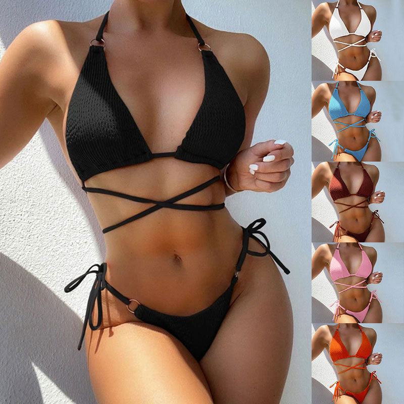 Damen Bikini-Badeanzug mit Schlitz