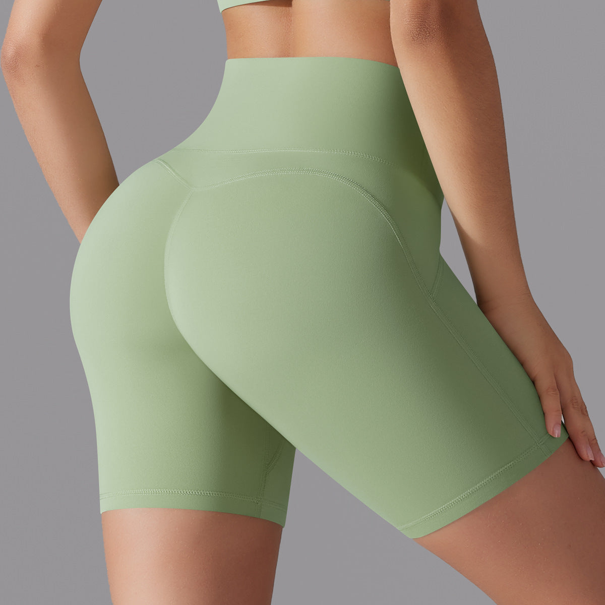 Yoga-Shorts mit hoher Taille für Damen