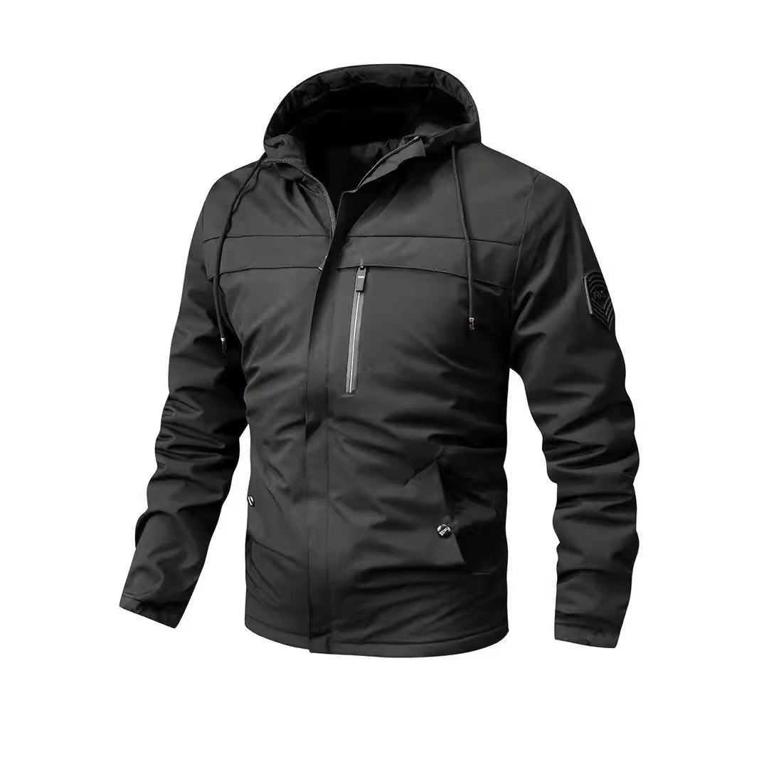 Plus Size Fleece-lined American Outdoor Casual Men's Jacket