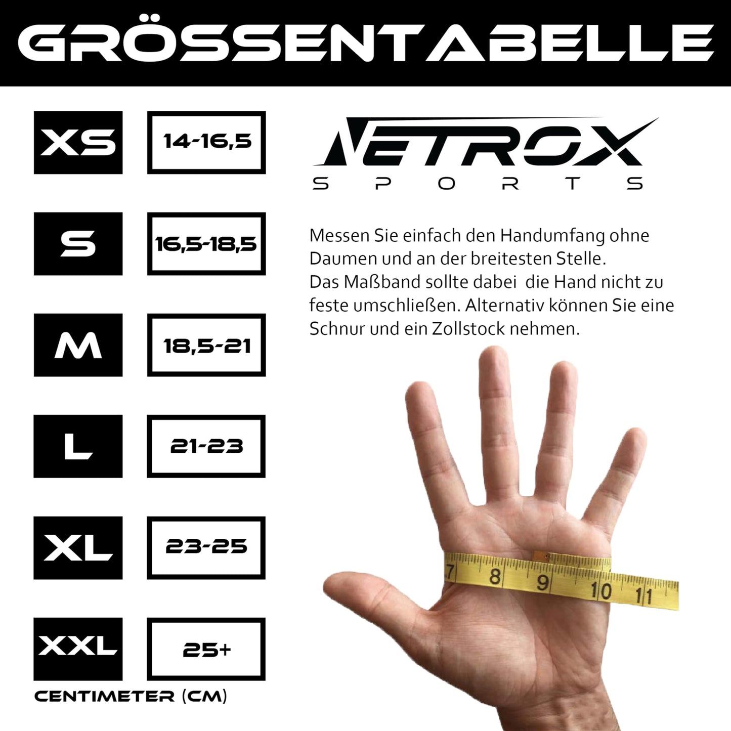 NetroxSports® – Trainingshandschuhe mit Handgelenkstütze für Bodybuilding, Gewichtheben, Krafttraining & Fitness – Fitnesshandschuhe mit Handgelenkschutz für Männer & Frauen (Schwarz | XL)