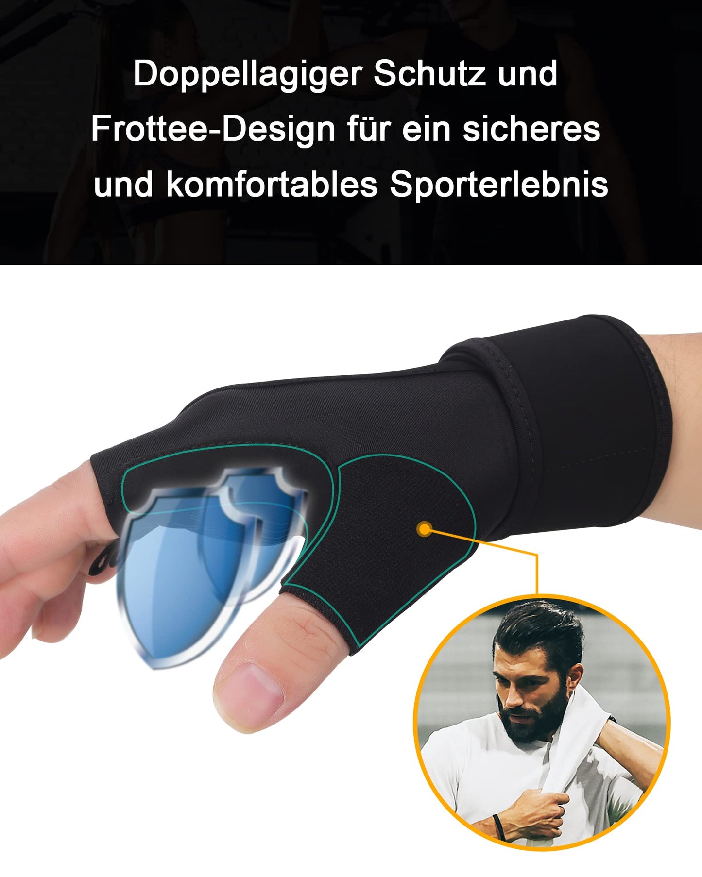 boildeg Fitness Handschuhe,Trainingshandschuhe,Gewichtheben Handschuhe für Bodybuilding Crossfit,Damen&Herren