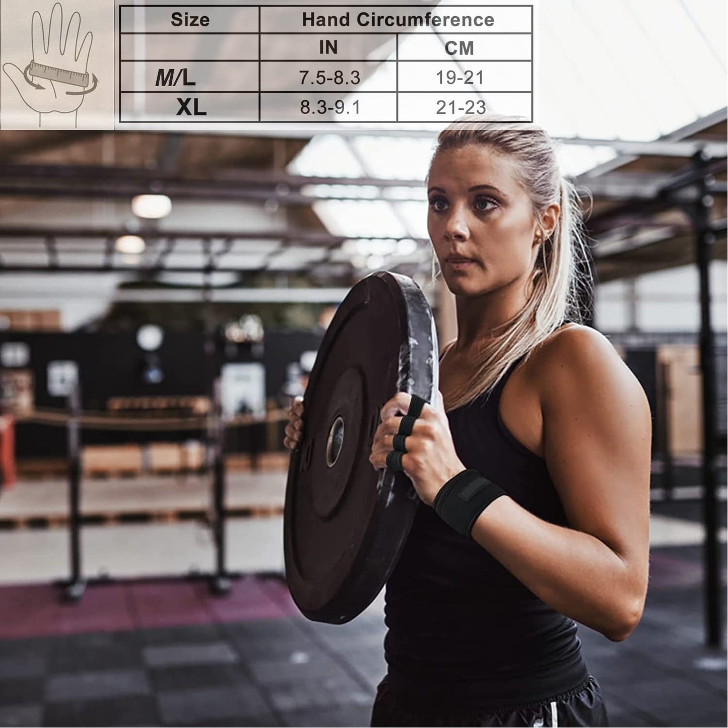 Mezeic Belüftete Fitness Handschuhe Trainingshandschuhe für Herren und Damen - rutschfeste Silikonpolsterung Sport Handschuhe mit Integriertem Handgelenkstütze für Gewichtheben, Crossfit, Bodybuilding