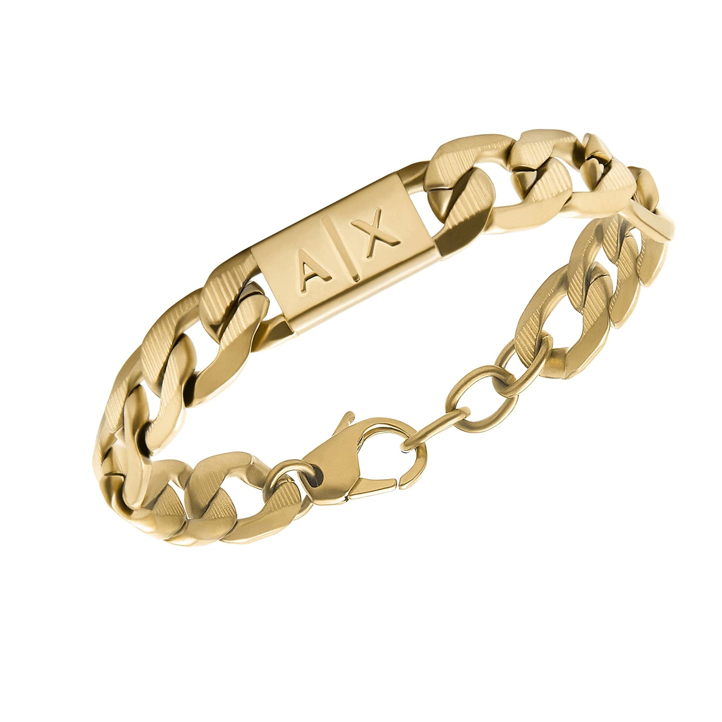 Armani Exchange Armband Für Männer, Länge: 190mm+35mm, Breite: 18mm, Höhe: 11.5mm Gold-Edelstahl-Armband, AXG0078710