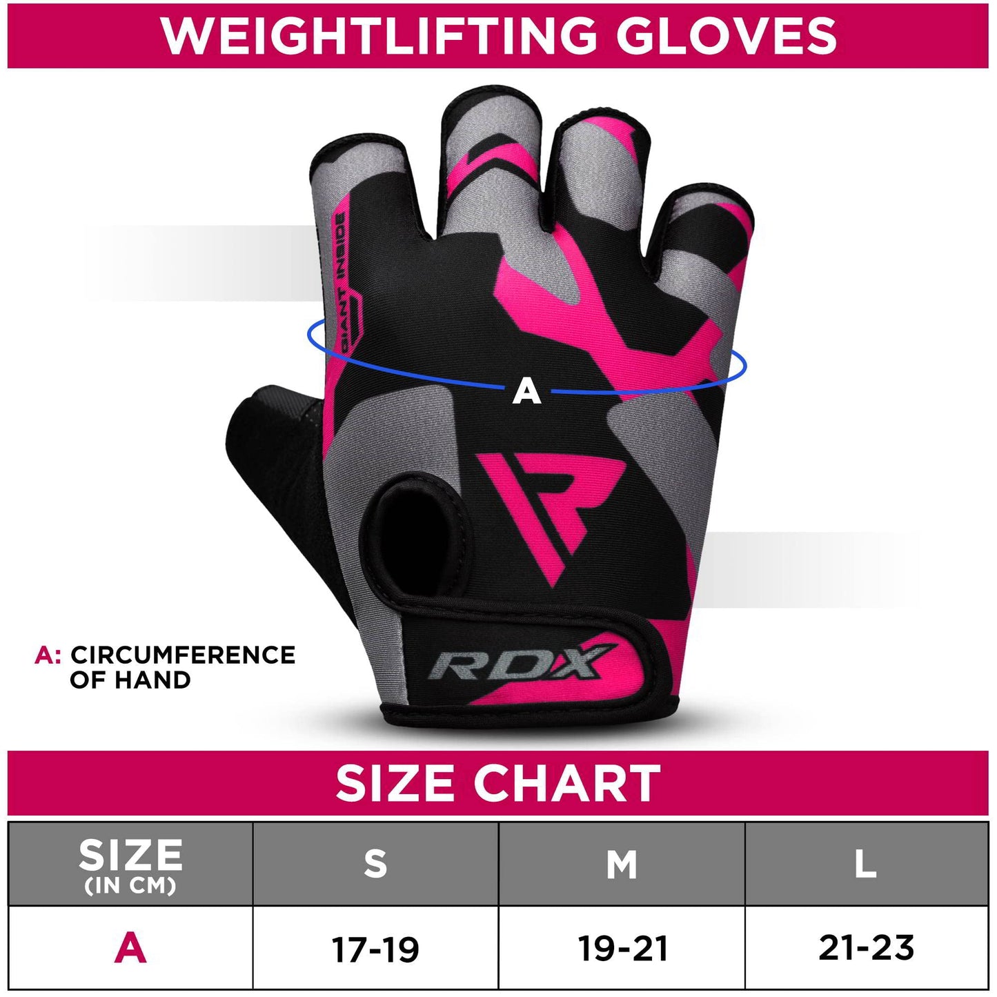 RDX Fitness Handschuhe Damen Frauen, Trainingshandschuhe Gewichtheben Krafttraining, rutschfest Gym Workout Bodybuilding Women Weight Lifting Gloves, Kraftsport Workout, Powerlifting Radfahren