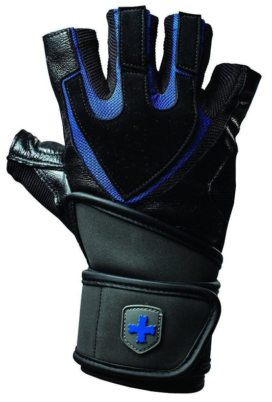 Harbinger Herren Training Grip Glove Fitnesshandschuhe, schwarz/Blau, L