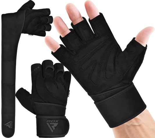 RDX Fitness Handschuhe Herren Damen, Trainingshandschuhe Krafttraining handgelenkschutz für Gewichtheben, rutschfest Gym Bodybuilding Weight Lifting Gloves Workout Training Klimmzüge Griff Kraftsport